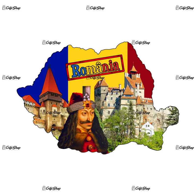 Castelul bran, vlad tepes, magnet harta, model mgs200